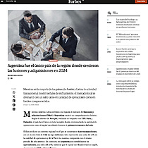 Argentina fue el �nico pa�s de la regi�n donde crecieron las fusiones y adquisiciones en 2024